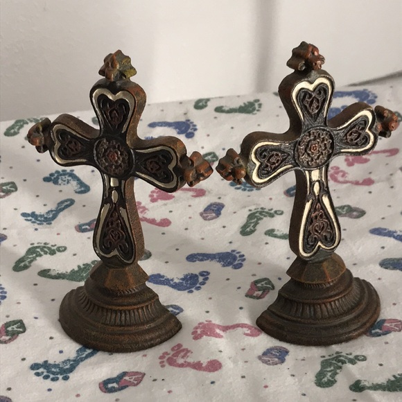 Cast iron Cross Book Stops - Picture 8 of 11